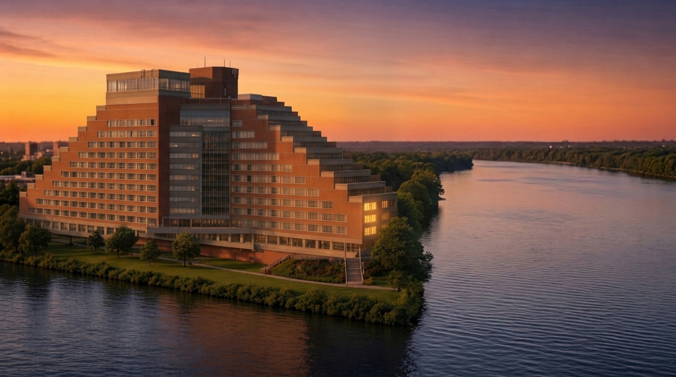The Wilmot, river corner at dusk